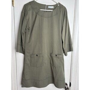 Olive Green August Morgan Kate Hersch Shift Dress Size XS